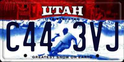 UT license plate C443VJ