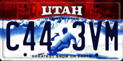 UT license plate C443VM