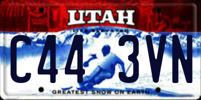 UT license plate C443VN