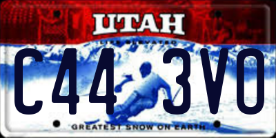 UT license plate C443VO