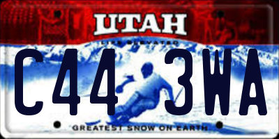 UT license plate C443WA
