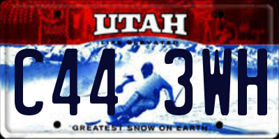 UT license plate C443WH