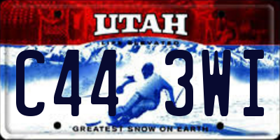 UT license plate C443WI