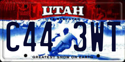 UT license plate C443WT