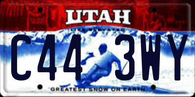 UT license plate C443WY