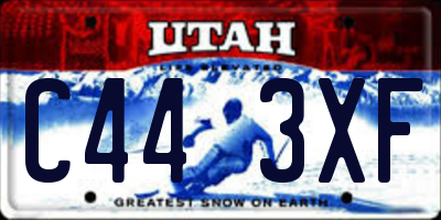 UT license plate C443XF