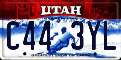 UT license plate C443YL