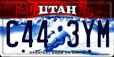 UT license plate C443YM