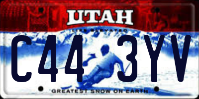 UT license plate C443YV