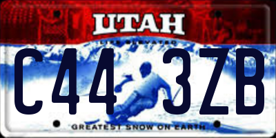 UT license plate C443ZB