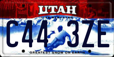 UT license plate C443ZE