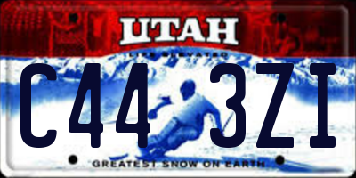 UT license plate C443ZI