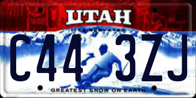 UT license plate C443ZJ
