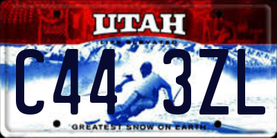 UT license plate C443ZL