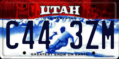 UT license plate C443ZM