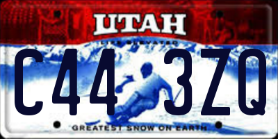 UT license plate C443ZQ