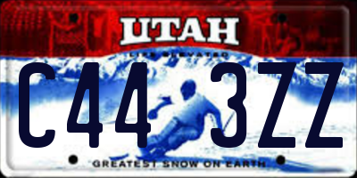 UT license plate C443ZZ