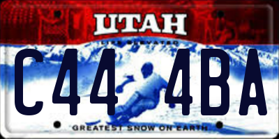 UT license plate C444BA