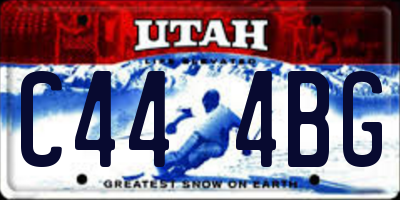 UT license plate C444BG