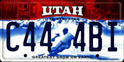 UT license plate C444BI