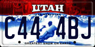 UT license plate C444BJ