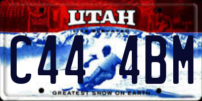 UT license plate C444BM