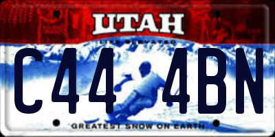 UT license plate C444BN