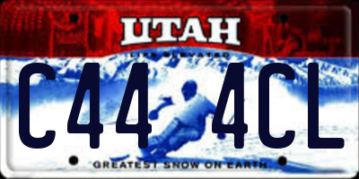UT license plate C444CL
