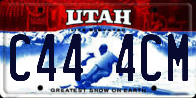 UT license plate C444CM