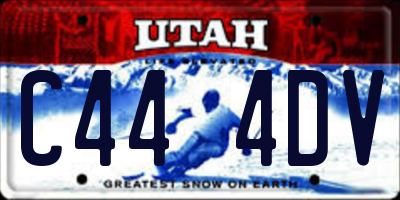UT license plate C444DV