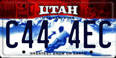 UT license plate C444EC