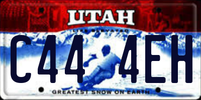 UT license plate C444EH