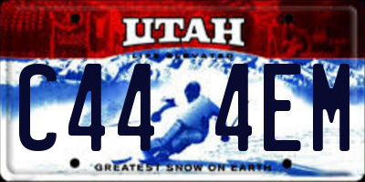 UT license plate C444EM