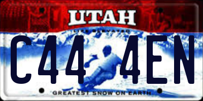 UT license plate C444EN