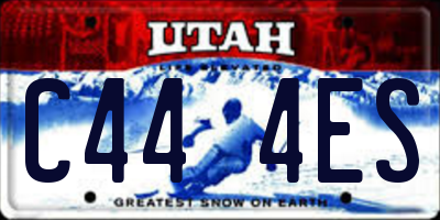 UT license plate C444ES