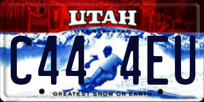 UT license plate C444EU
