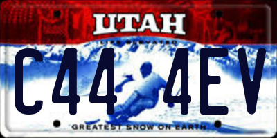 UT license plate C444EV