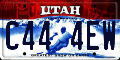 UT license plate C444EW