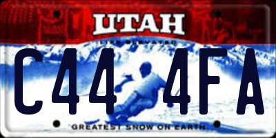 UT license plate C444FA