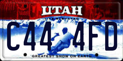 UT license plate C444FD