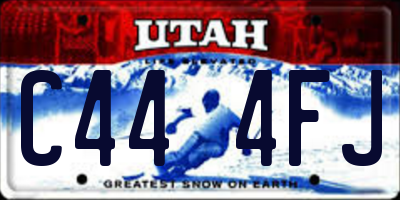 UT license plate C444FJ