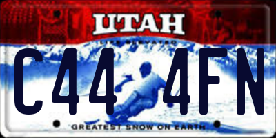 UT license plate C444FN