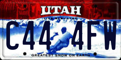 UT license plate C444FW