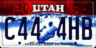 UT license plate C444HB