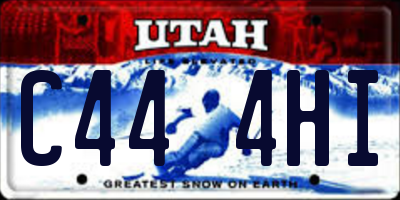 UT license plate C444HI