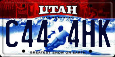 UT license plate C444HK