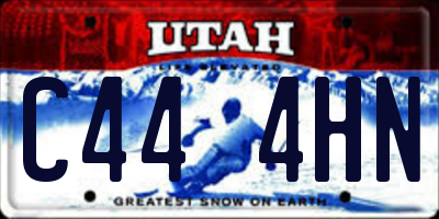 UT license plate C444HN
