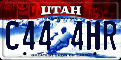 UT license plate C444HR