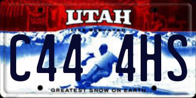 UT license plate C444HS