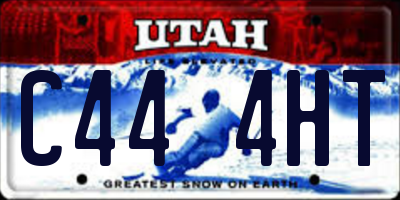 UT license plate C444HT